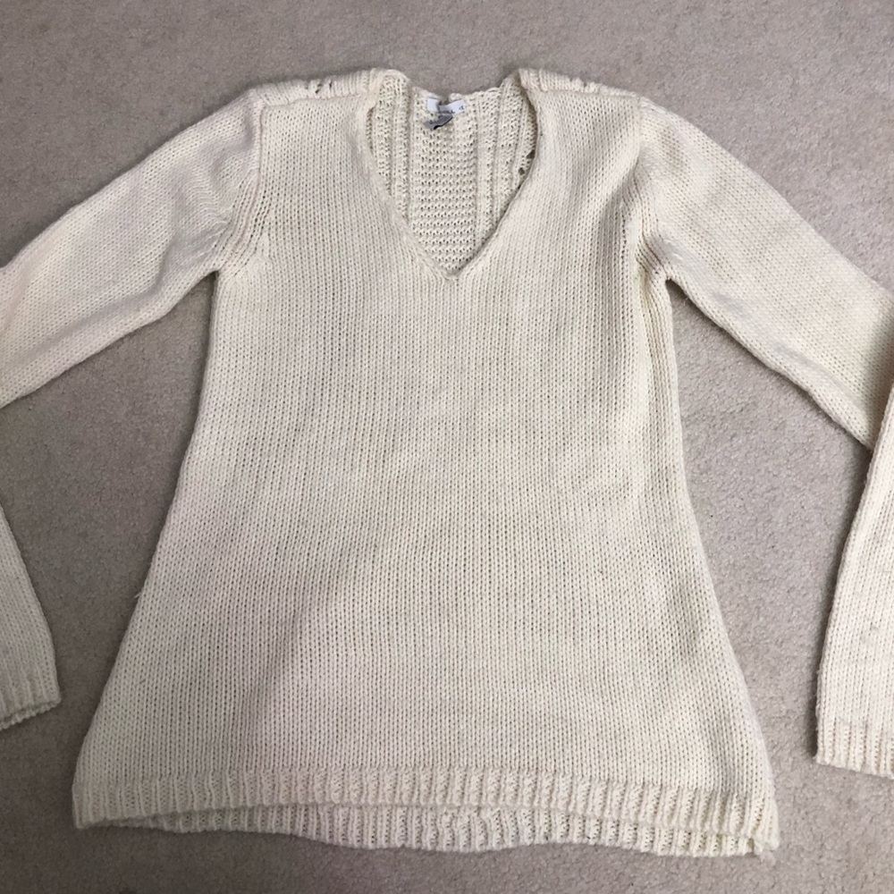 Cream tight fit sweater